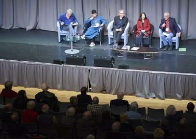 Panel discussion with Allan Little - photo by Daniel Milligan